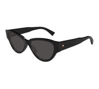 Bottega Veneta Femme Bottega Veneta BV1319S 001 Lunettes de soleil Acétate Noir Gris Cat Eye