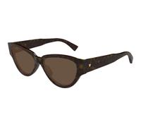 Bottega Veneta Femme Bottega Veneta BV1319S 002 Lunettes de soleil Acétate Havane Marron Cat Eye