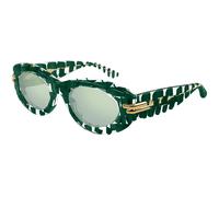 Bottega Veneta Femme Bottega Veneta BV1322S 003 Lunettes de soleil Acétate Vert Vert Ronde