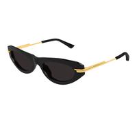 Bottega Veneta Femme Bottega Veneta BV1368S 001 Lunettes de soleil Acétate Noir Gris Ronde