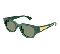 Bottega Veneta Femme BV1278SA 003 Des lunettes de soleil Acétate Vert Vert Oeil de chat