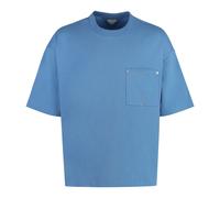 Bottega Veneta, Homme, Tops, Bleu, Taille: S T-shirt en coton à col rond