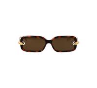 Bottega Veneta - Knot Rectangular Lunettes de soleil - unisex - Accessoires - Brun - Taille: 56 MM