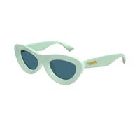 Bottega Veneta, unisex, Accessoires, Vert, Taille: 51 MM Lunettes de soleil œil de chat à monture épaisse