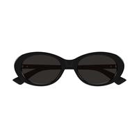 Bottega Veneta Femme Bottega Veneta BV1415SK 001 Lunettes de soleil Acétate Noir Gris Ronde