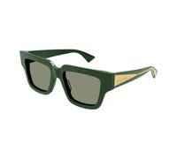 Bottega Veneta - Lunettes de soleil rectangulaires oversize - Femme - Accessoires - Vert - Taille: 52 MM
