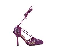 Bottega Veneta - Mesh Lace-Up Stilettos - Femme - Chaussures - Violet - Taille: 37 EU