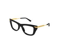 Bottega Veneta Unisex Bottega Veneta BV1370O 001 Montures optiques Acétate Noir Transparent Carré