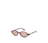 Bottega Veneta - Oval Lunettes de soleil - unisex - Accessoires - Brun - Taille: 47 MM