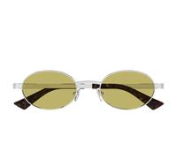 Bottega Veneta - Oval Metal Lunettes de soleil - unisex - Accessoires - Gris - Taille: 52 MM
