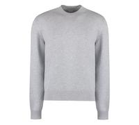 Bottega Veneta - Pull en cachemire avec détails en cuir - Homme - Pulls - Gris - Taille: M