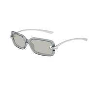 Bottega Veneta - Rectangular Lunettes de soleil - Femme - Accessoires - Gris - Taille: 56 MM