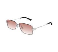 Bottega Veneta - Rectangular Lunettes de soleil - unisex - Accessoires - Gris - Taille: 58 MM