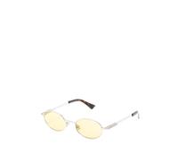 Bottega Veneta - Oval Metal Lunettes de soleil - unisex - Accessoires - Gris - Taille: 52 MM