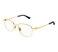 Bottega Veneta Unisex Bottega Veneta BV1301O 001 Montures optiques Métal Or Transparent Ronde