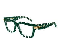 Bottega Veneta Unisex Bottega Veneta BV1324O 004 Montures optiques Acétate Vert Transparent Carré