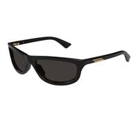 Bottega Veneta Unisex Bottega Veneta BV1327S 001 Lunettes de soleil Acétate Noir Gris Carré