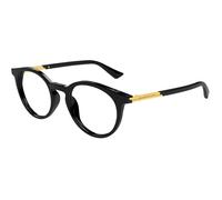 Bottega Veneta Unisex Bottega Veneta BV1335OA 001 Montures optiques Acétate Noir Transparent Ronde