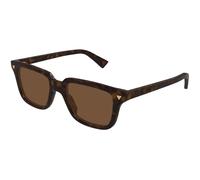 Bottega Veneta Unisex Bottega Veneta BV1363S 002 Lunettes de soleil Acétate Havane Marron Carré