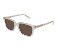Bottega Veneta Unisex Bottega Veneta BV1363S 004 Lunettes de soleil Acétate Gris Marron Carré