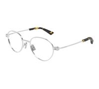 Bottega Veneta Unisex Bottega Veneta BV1382O 004 Montures optiques Métal Argent Transparent Ronde