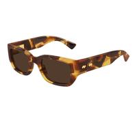 Bottega Veneta Unisex Bottega Veneta BV1400S 002 Lunettes de soleil Acétate La Havane Marron Carré