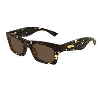 Bottega Veneta Unisex Bottega Veneta BV1457S 002 Lunettes de soleil Acétate La Havane Marron Carré