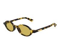 Bottega Veneta Unisex BV1388S 002 Lunettes de soleil Acétate Havane Jaune Ronde