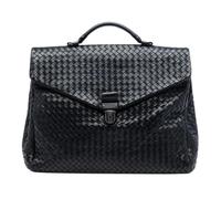 Bottega Veneta Vintage, Femme, Pre-owned, Noir, Taille: ONE Size Sac Business en Nappa Tressé de Seconde Main