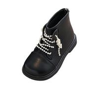 Bottes 31 Garçons Chaussures décontractées Enfants Maille Semelle souple Respirant Sports Bottes courtes Bottes d'hiver 30, Noir , 25.5 EU