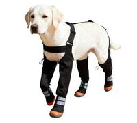 Bottes À Bretelles pour Chien - Chaussures Imperméables Réglables,Bottes Anti-Dérapantes Canines avec Bande Réfléchissante,pour Chiots Et Animaux De Compagnie en Hiver, Pluie Et