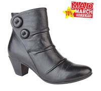 Cipriata Emma Mémoire Mousse Femmes Décontracté Mode Zip Bottines Noir