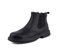 Bottes à embout d'acier for femmes et hommes, baskets de sécurité légères et imperméables à enfiler, baskets de sécurité confortables for le travail dans l'industrie et la construction(Black,45 EU)