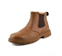 Bottes à embout d'acier for femmes et hommes, baskets de sécurité légères et imperméables à enfiler, baskets de sécurité confortables for le travail dans l'industrie et la construction(Khaki,46 EU)