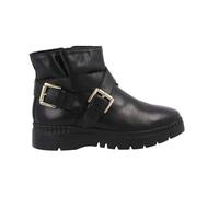 Bottes à fermeture éclair en cuir noir D Emsley A de Geox pour femmes