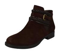 Bottes À Talon Bas À Zip Pour Femmes F5R1032 Par Spot On 9,99 £