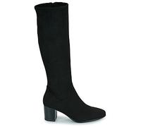 CAPRICE Bottes femme à talon bloc véganes, Noir (Black Stretch), 38 EU