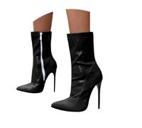 Bottes à talons aiguilles pointus pour femmes, design tendance avec bout effilé, parfaites pour robes de soirée, tenues de carnaval et nuits en boîte - semelle antidérapante et confort renforcé