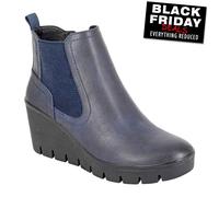Bottes À Talons Wedge Pour Femmes Cipriata Annina Marine