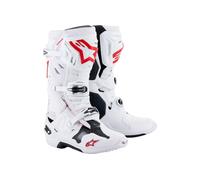 Bottes Alpinestars Tech 10 Superventilées 7 Blanc/Rouge