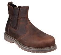 Bottes De Sécurité Pour Hommes Amblers FS165 En Cuir Marron À Enfiler