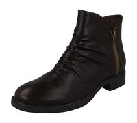 Bottes Ankle À Talon Bas Ruchées Spot On Pour Femmes F51031