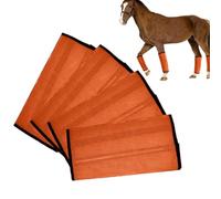 Bottes anti-mouches en mesh pour cheval 4 Pièces Bottes de Protection | Bandes de Protection Contre les Mouches pour Extérieur Pâturage Course Entraînement Compétition