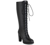 Bottes au Dessus du Genou Roses pour Femmes, Talons Hauts, Plateforme, Fermeture éclair latérale, Punk, Bottes de Rue, boîte de Nuit, Bottes à Tige Longue