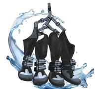 Bottes avec Chiens pour Chiens - Chaussures dis-Slip pour Chiens, Chaussures de Chien Non glissantes Conception imperméable, Bottes avec Sangles réglables pour Chiens protecteurs Chiens pour Chiens