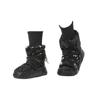 Bottes Ballet Chaudes Bottes de Ballet for Femmes, Bottes Danse Chaudes for Filles, Chaussures à Semelles Souples en Coton antidérapantes, d'entraînement, Automne et Hiver(Black,34-35)