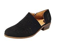 Bottes basses creuses pour femme avec découpe à talon unique, chaussures à fermeture éclair, sandales décontractées pour femmes, sandales pour femmes, taille, Noir , 38.5 EU
