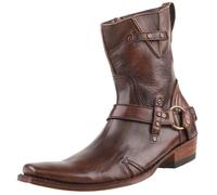 Bottes Biker en cuir marron Sendra 8923 - Talon carré 4cm 40
