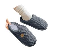 Bottes Blanches Pour Femmes Bottines Chaussons Fuzzy Moon pour femmes, confortables et chauds, pantoufles à enfiler en forme de cœur pour l'hiver, pantoufles mignonnes en forme Bottine (Grey, 45)