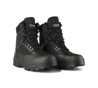 Brandit Bottes Tactical – cuir noir, semelle antidérapante, 9 œillets – Homme EU 46